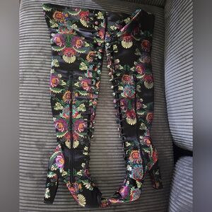 BAMBOO Black Over the Knee Boots